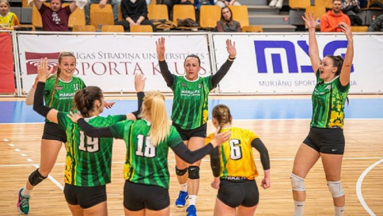 Latvijas vicečempiones pārliecinoši uzvar Nacionālās volejbola līgas pusfināla pirmajā spēlē