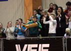 Foto: "VEF Rīgas skolu superlīgas" čempioni "Četrdesmitdevītie" tiek cauri ar izbīli