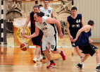 Foto: "SEB bankas" basketbolistiem panākums Banku kausa spēlē ar "ABLV bank"