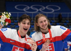 17 gadus veco Slafkovski atzīst par hokeja turnīra vērtīgāko spēlētāju