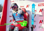 Ģērmane Pasaules kausā slalomā pirmo reizi iekļūst "Top15", otrajā braucienā piektā