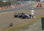 Sardžents avarē, ātrāko laiku Japānas GP pirmajā treniņā uzrāda Verstapens