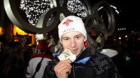 Martins Dukurs saņem olimpisko sudraba medaļu