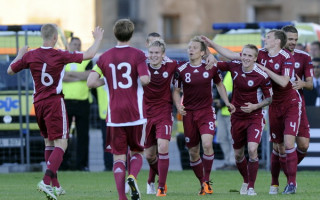 Foto: Latvija līdzīgā cīņā piekāpjas Izraēlas futbolistiem