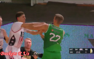 Video: Lamelo Bols pirms viesošanās Liepājā mačā Lietuvā iesaistās kautiņā