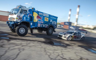 Video: Tandēmā driftē deviņas tonnas smags "Kamaz" un "Mazda"