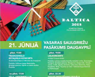 Festivāla “BALTICA 2018” dalībnieki Daugavpilī svinēs vasaras Saulgriežus