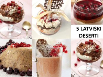 5 latviskie deserti ar rupjmaizi  svētku galdam
