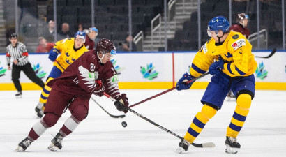 U20 hokejisti atzīst minimālu Zviedrijas pārākumu un izstājas PČ ceturtdaļfinālā