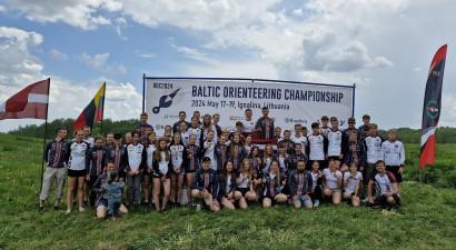 Latvijas orientieristi Baltijas čempionātā kopvērtējumā uzvar ceturto gadu pēc kārtas