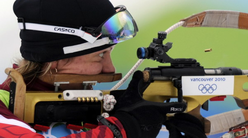 Madara Līduma olimpiskajā šautuvē
Foto: Romāns Kokšarovs, Sporta Avīze.