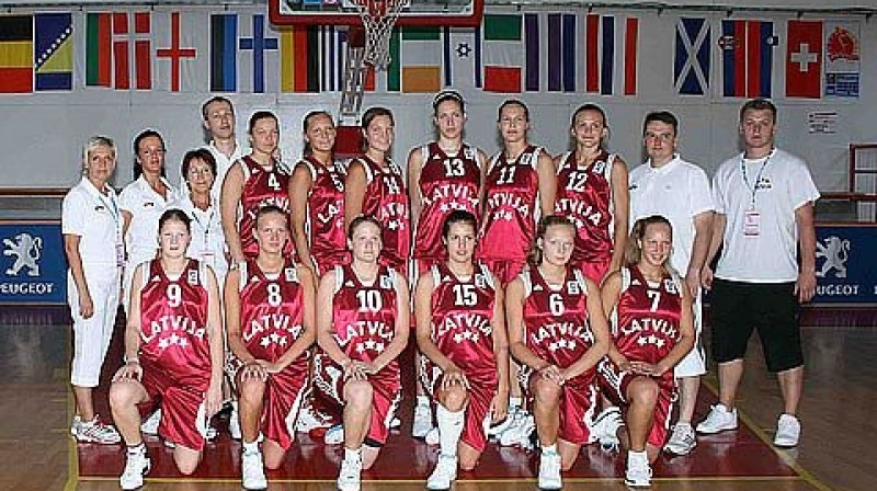 Latvijas U-18 juniores 2008. gada vasarā izcīnīja ceļazīmi uz A divīziju, Laura Vētra Nr. 14
Foto: Basket.lv