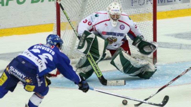 Toni Koivisto guvis pirmos vārtus "Metallurg" labā
Foto: AP