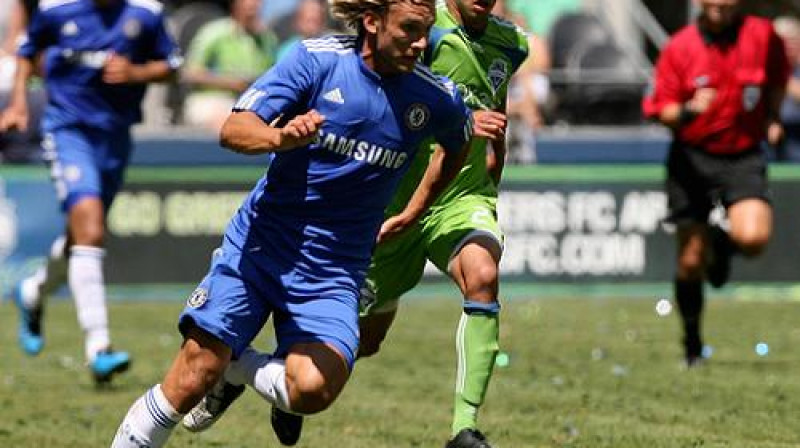 Andrejs Ševčenko aizvadīja puslaiku "Chelsea" rindās
Foto: AFP