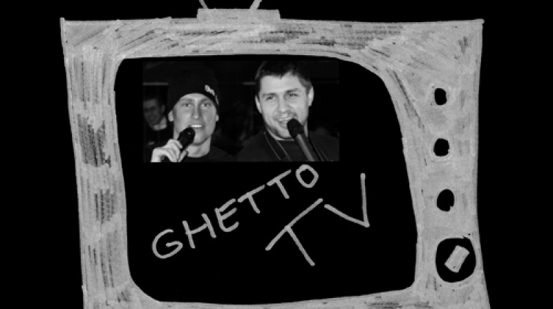 "Ghetto TV" vadītāji Māris Šlēziņš un Raimonds Elbakjans