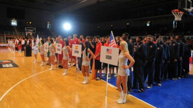 Turnīra atklāšanas ceremonija. Foto: hamburg2010.fiba.com