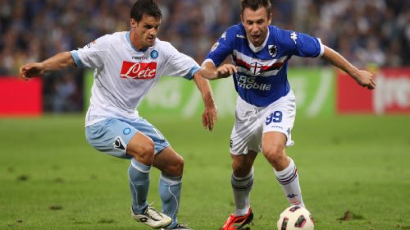 Epizode no spēles starp ''Sampdoria'' un ''Napoli''
Foto: AP/Scanpix