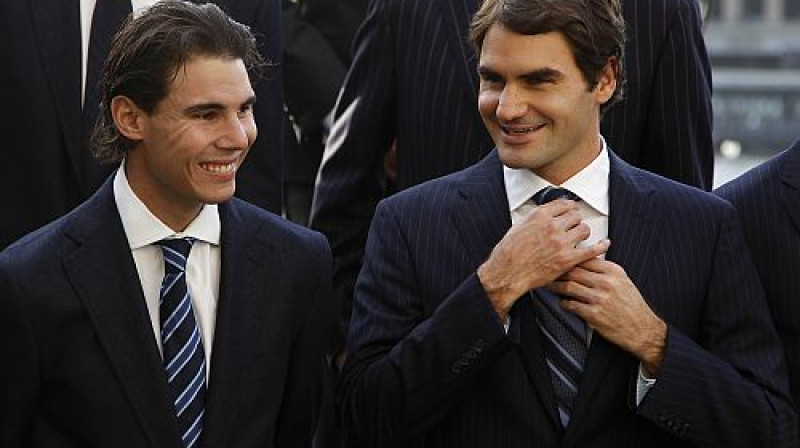 Rafaels Nadals un Rodžers Federers
Foto: AFP/Scanpix