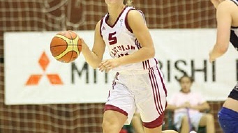 U16 izlases rezultatīvākā spēlētāja Kate Krēsliņa.
Foto: Jānis Avotnieks