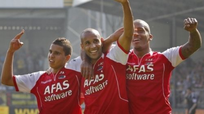"AZ Alkmaar" futbolisti svin vārtu guvumu
Foto: fcupdate.nl