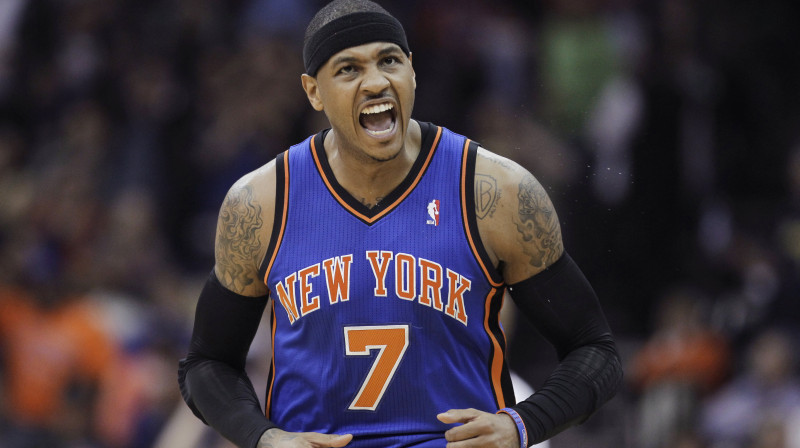 Karmelo Entonijs ir gatavs pierādīt, ka "Knicks" ir labākā NBA vienība Ņujorkā
Foto: AP/Scanpix