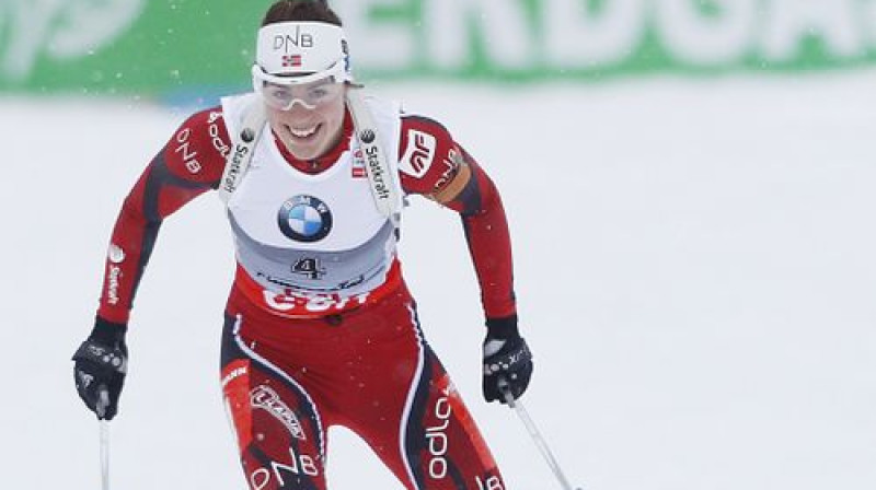 Norvēģiete Sinnove Sulemdala finiša taisnē
Foto:AFP/Scanpix