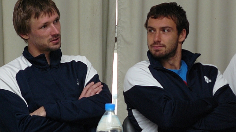 Andis Juška un Ernests Gulbis
Foto: Jānis Cīrulis