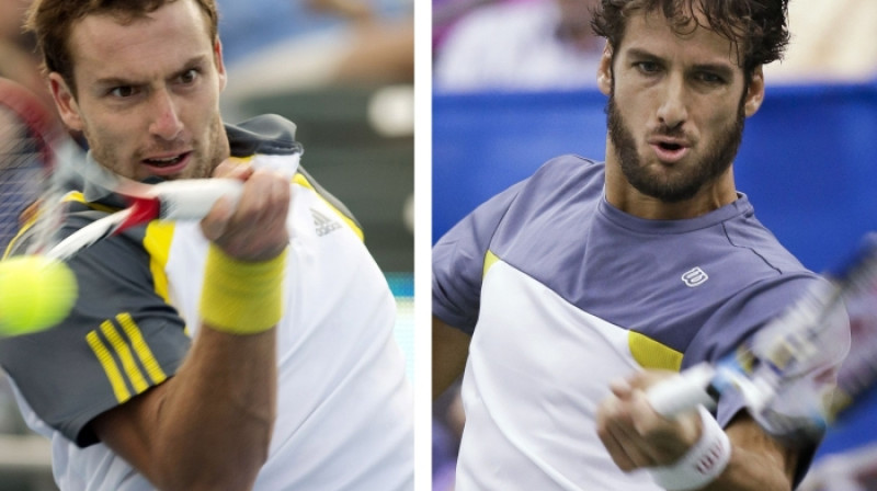 Ernests Gulbis un Felisiano Lopess
Foto: AFP/Scanpix