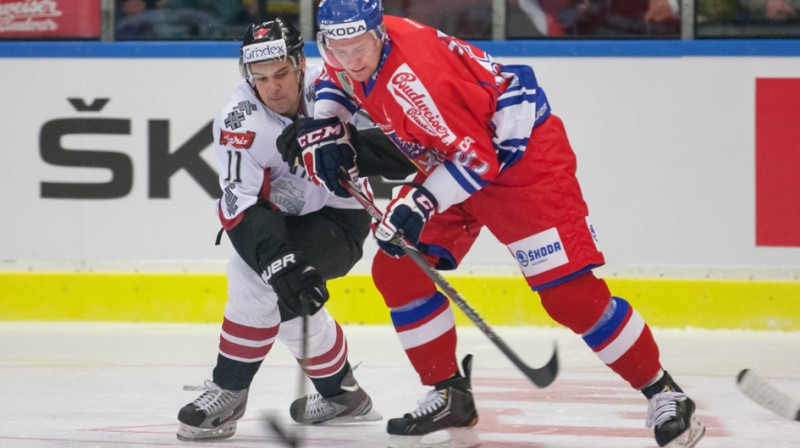 Kristaps Sotnieks tika atzīts par mača labāko spēlētāju Latvijas izlasē.
Foto: cslh.cz