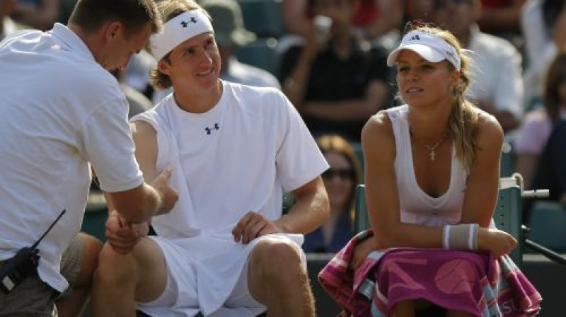 Igors Andrejevs un Marija Kiriļenko 2008. gadā Vimbldonā
Foto: Professional Sport/Scanpix