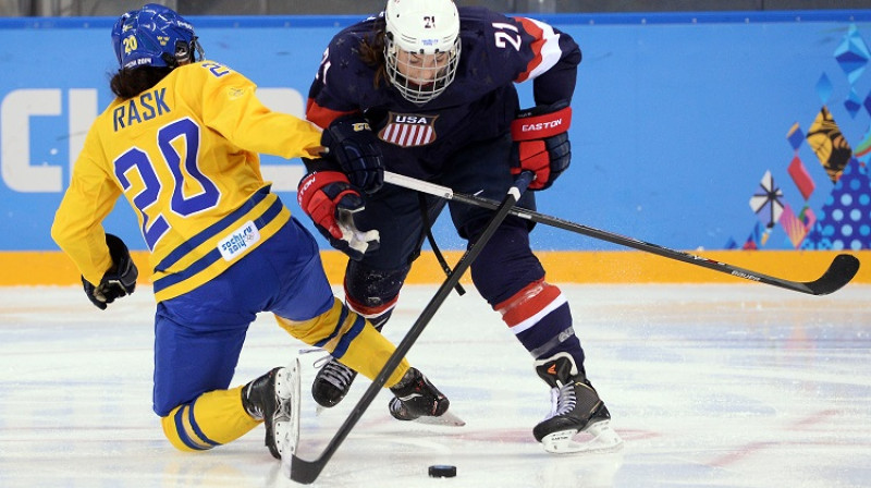 ASV hokejistēm finālā būs iespēja revanšēties Kanādai par zaudējumu grupu turnīrā
Foto: AFP/Scanpix