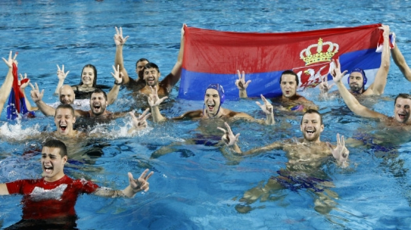 Serbijas ūdenspolisti - Eiropas čempioni
Foto: ecwaterpolo2014.com