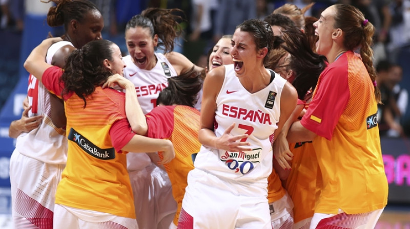 Spānijas basketbolistes: pasaules čempionāta finālistes
Foto: www.fiba.com