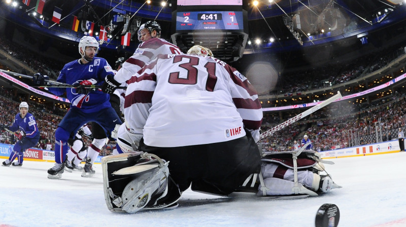 Latvijas un Francijas spēle
Foto: AFP / Scanpix