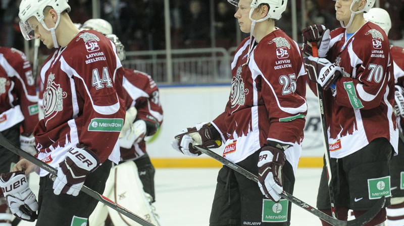 Oskars Cibuļskis, Andris Džeriņš un Miks Indrašis
Foto: Romāns Kokšarovs/f64