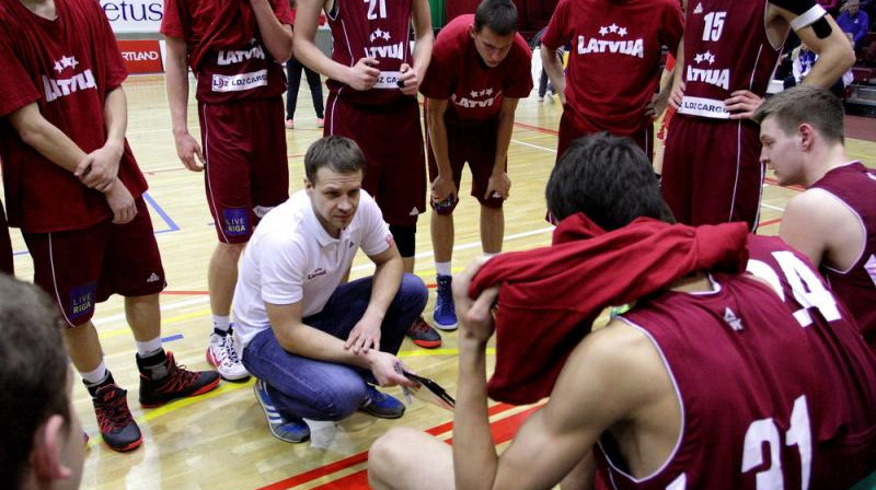 Latvijas U18 izlases galvenais treneris Jānis Gailītis.
Foto: basket.ee