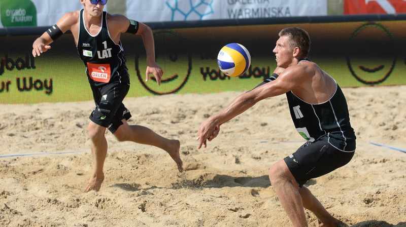 Mārtiņš Pļaviņš un Haralds Regža
Foto: FIVB