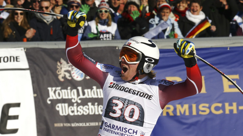 Aleksandrs Kilde pēc uzvaras brauciena
Foto: TT NYHETSBYRÅN/Scanpix