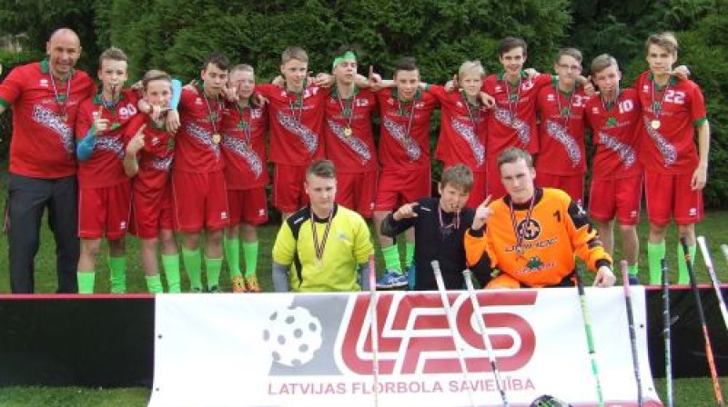 Latvijas čempioni U-14 vecuma grupā Lielvārde/Sporta punkts
Foto: Ainars Puķītis