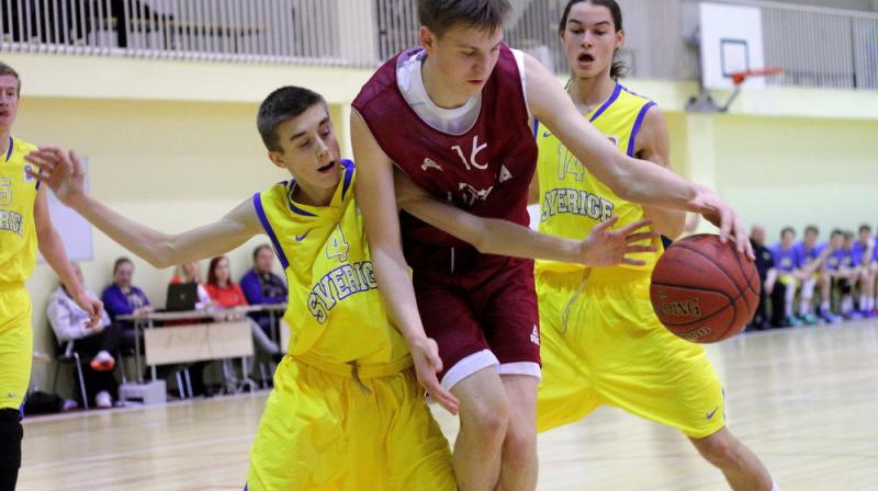 U16 izlases kandidāts Anrijs Miška Baltijas jūras kausa izcīņas turnīrā.
Foto: basket.ee