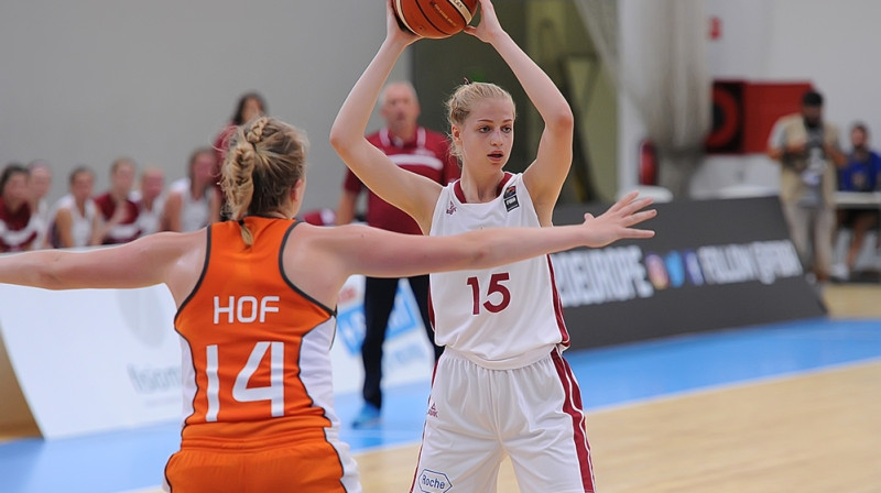 Anna Dreimane Eiropas U20 čempionātā Portugālē
Foto: fiba.com