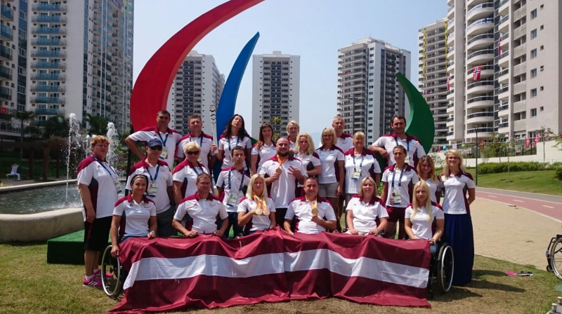 Latvijas komanda Rio paralimpiskajās spēlēs
Foto: Latvijas Paralimpiskā komiteja