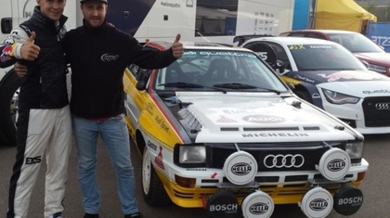 Matiass Ekstroms un ''Audi Quattro'' saimnieks Ivars Velme
Foto: Go4speed