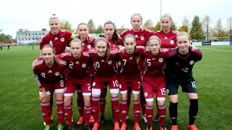 Latvijas U17 meiteņu izlase 
Foto: LFF