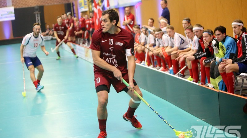 Komandas kapteinis Atis Blinds.
Foto: Ritvars Raits, floorball.lv