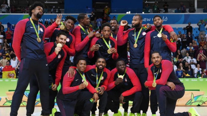 ASV basketbola izlase Rio olimpiskajās spēlēs
Foto: AFP/Scanpix