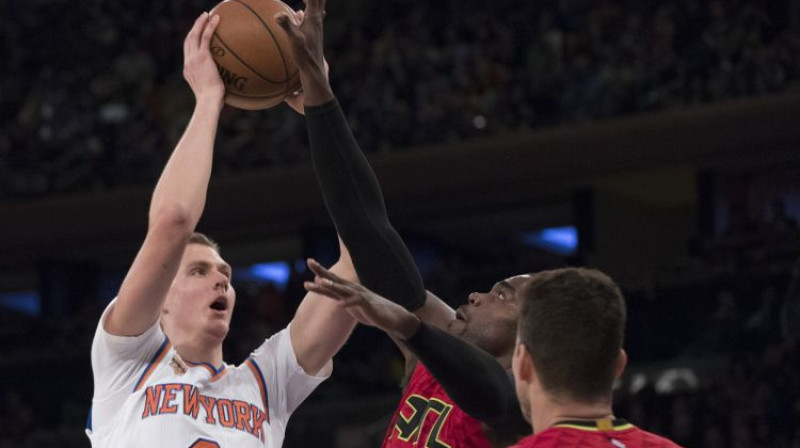 Kristaps Porziņģis spēlē pret "Hawks"
Foto: AP/Scanpix