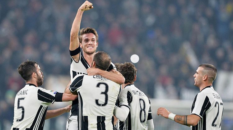 ''Juventus'' atzīmē Denieles Rugani gūtos vārtus
Foto: AFP/Scanpix