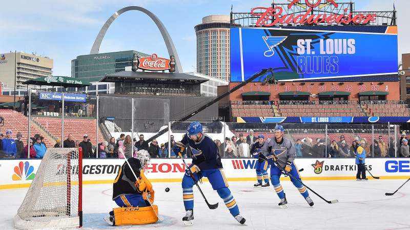 Sentluisas "Blues" aizvada treniņu pirms Ziemas klasikas
Foto: Sipa USA/Scanpix