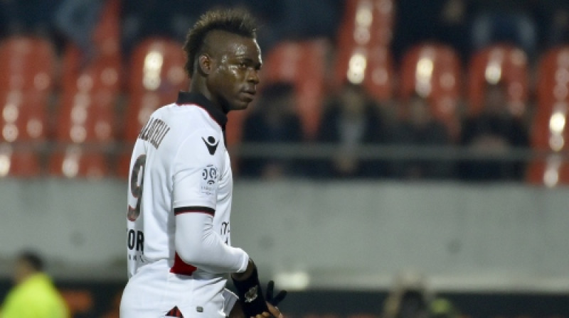 Mario Balotelli Francijas čempionātā 14 spēlēs guvis deviņus vārtus
Foto: AFP/Scanpix